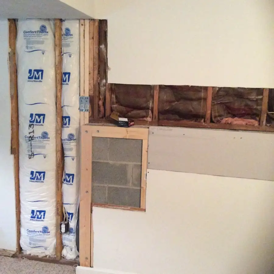 Wall insulation replacement during Contents Cleaning & Restoration in Southbury